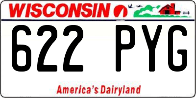 WI license plate 622PYG