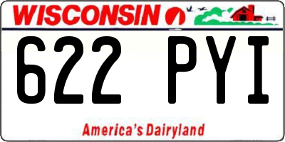 WI license plate 622PYI