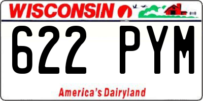 WI license plate 622PYM
