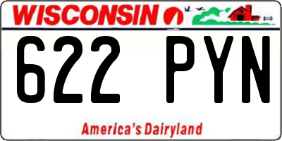 WI license plate 622PYN