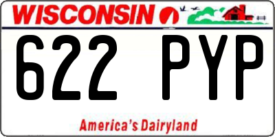 WI license plate 622PYP