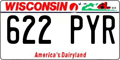 WI license plate 622PYR