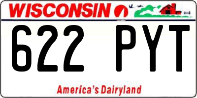 WI license plate 622PYT