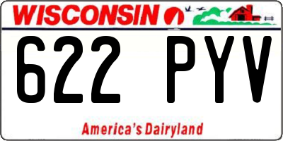 WI license plate 622PYV