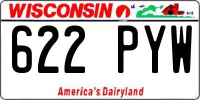 WI license plate 622PYW