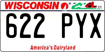 WI license plate 622PYX