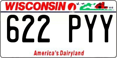 WI license plate 622PYY