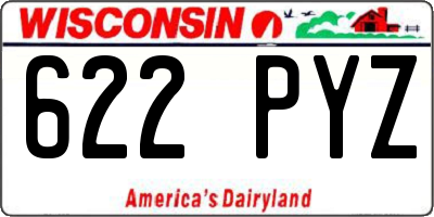 WI license plate 622PYZ