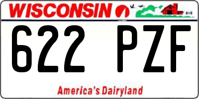 WI license plate 622PZF