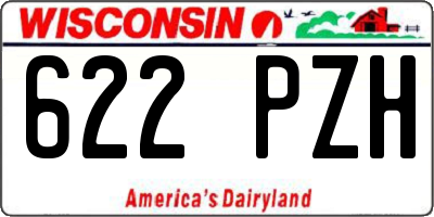 WI license plate 622PZH