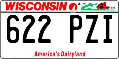 WI license plate 622PZI