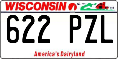 WI license plate 622PZL
