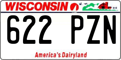 WI license plate 622PZN