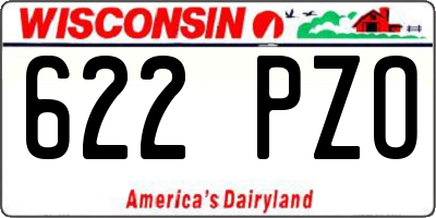 WI license plate 622PZO