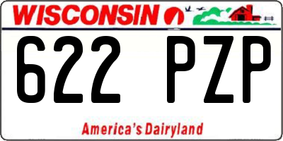 WI license plate 622PZP