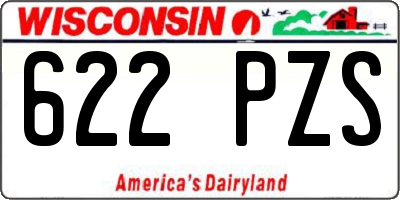 WI license plate 622PZS