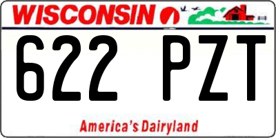 WI license plate 622PZT