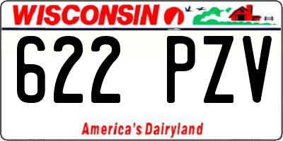 WI license plate 622PZV