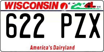 WI license plate 622PZX