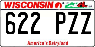 WI license plate 622PZZ