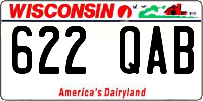 WI license plate 622QAB