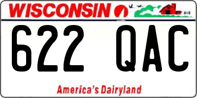 WI license plate 622QAC