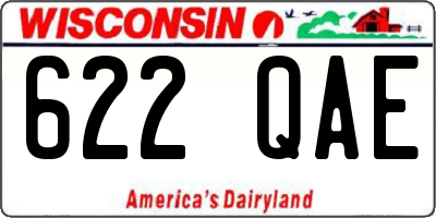 WI license plate 622QAE