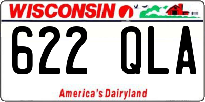 WI license plate 622QLA