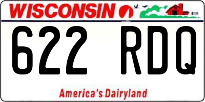 WI license plate 622RDQ