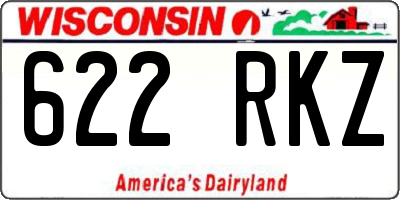 WI license plate 622RKZ