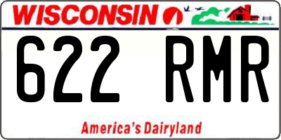 WI license plate 622RMR