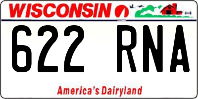 WI license plate 622RNA