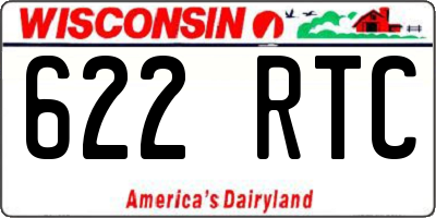 WI license plate 622RTC
