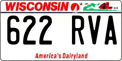 WI license plate 622RVA