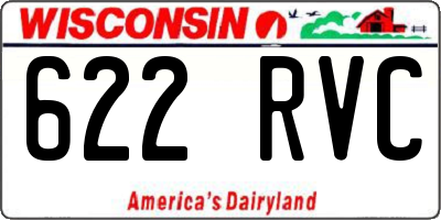 WI license plate 622RVC
