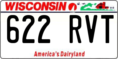WI license plate 622RVT
