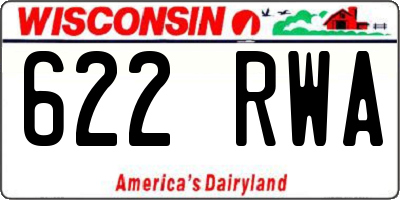 WI license plate 622RWA