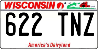 WI license plate 622TNZ