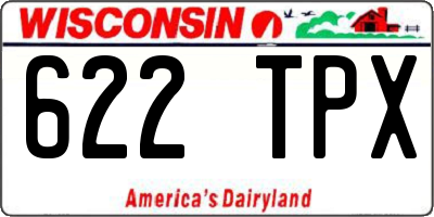 WI license plate 622TPX