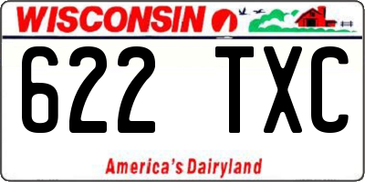 WI license plate 622TXC