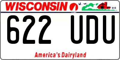 WI license plate 622UDU