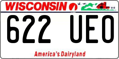 WI license plate 622UEO