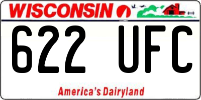 WI license plate 622UFC