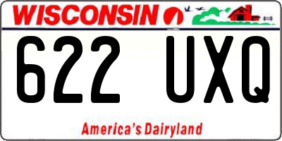WI license plate 622UXQ