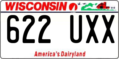 WI license plate 622UXX