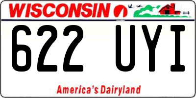 WI license plate 622UYI