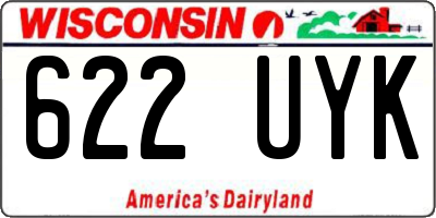 WI license plate 622UYK