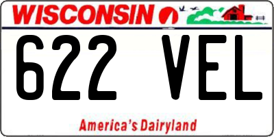 WI license plate 622VEL