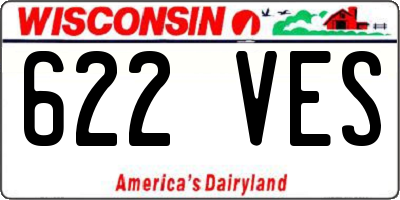 WI license plate 622VES