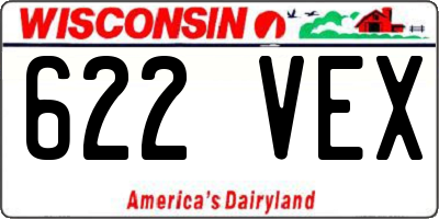 WI license plate 622VEX